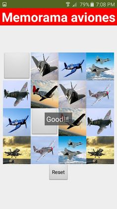 Memorama aviones - Screenshot 2