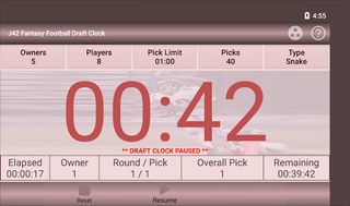 J42 Fantasy Draft Clock - Screenshot 1