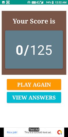 Quiz app - Screenshot 2