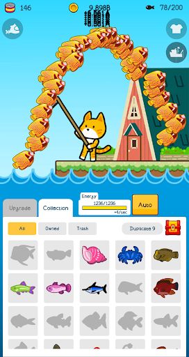 Cat Fishing Idle Clicker games - Screenshot 2