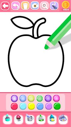Fruits Coloring Game & Drawing - Screenshot 1