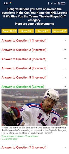 Trivia Game For NHL Addict! - Screenshot 2