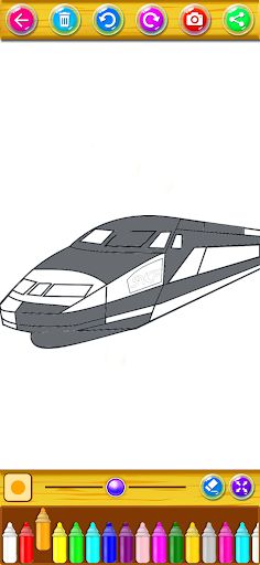 Train Speeds Coloring Books - Screenshot 1
