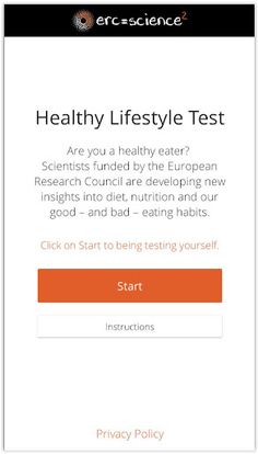 Healthy Lifestyle Test - ERC=S - Screenshot 1