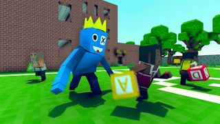 Blue Rainbow Monster Rope Game - Screenshot 1