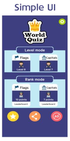 World Quiz [flags, capitals] - Screenshot 1