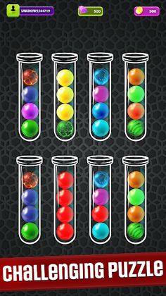 Ball Coloring Sort Puzzle Game - Screenshot 1