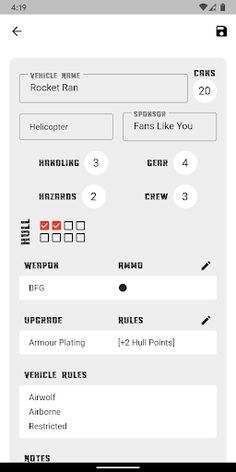 Gaslands Vehicle Editor - Screenshot 2