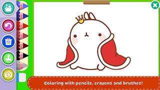 Cute Molang coloring book - Screenshot 2