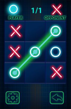 Tic Tac Toe Glow: XOXO Game - Screenshot 1