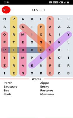 Pada Keli - Telugu Word Search - Screenshot 2