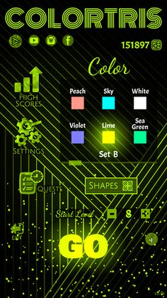 ColorTris - Classic Neon Block - Screenshot 1