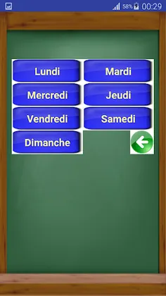 Les jours en français - Screenshot 2