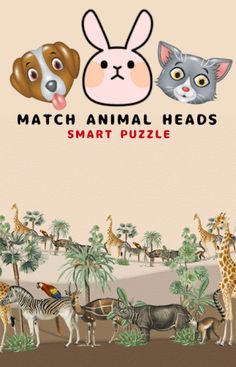 Match Animal Head Smart Puzzle - Screenshot 1