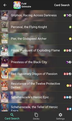 FoW Grimoire: FoW Deck Builder - Screenshot 2