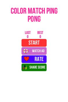 Color Match Ping Pong - Screenshot 1
