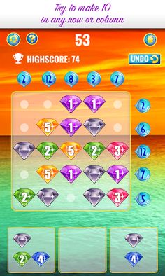 Jewels #2  - Number puzzle gam - Screenshot 3