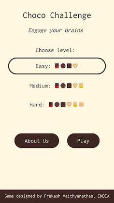 Choco Challenge - Game(Unique) - Screenshot 1