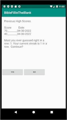 BibleFillInTheBlank - Screenshot 2