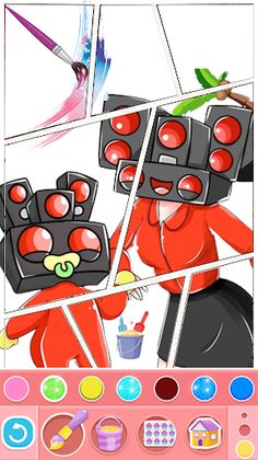 Speaker woman Toilet Coloring - Screenshot 2