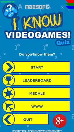 I Know Videogames Quiz - Screenshot 1