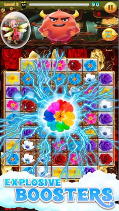 Flowers Blast - flower games - Screenshot 2