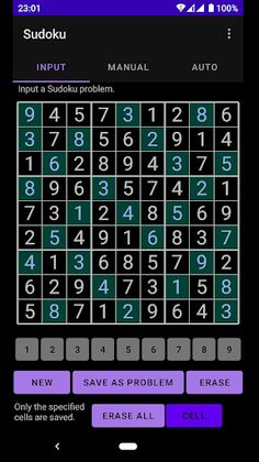 Sudoku Input and Solve - Screenshot 1
