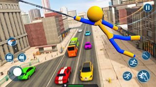 Super Stickman Rope Hero 3D - Screenshot 2