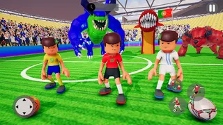 Rainbow Monster Mini Football - Screenshot 2