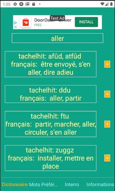 Dictionnaire Tachelhit - Screenshot 2