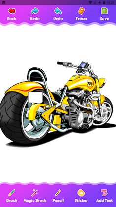 Harley Motorcycle Coloring - Screenshot 1