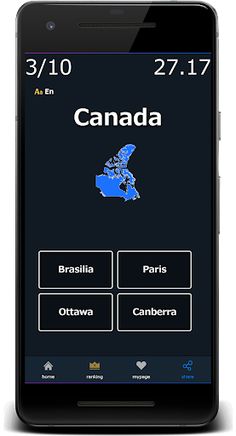 Fast World Capitals Quiz - Screenshot 1