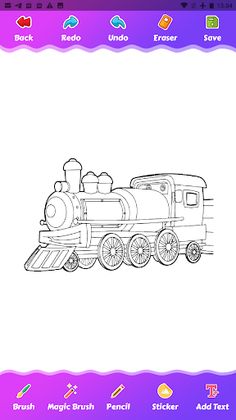 Coloring Fast Train - Screenshot 3