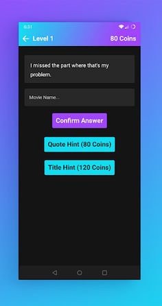 Movie Quotes Quiz (Difficult) - Screenshot 2