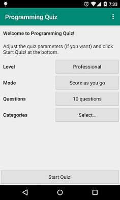 Programming Quiz - Screenshot 1