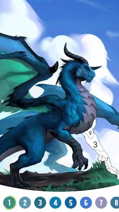 Dragon Color by Number Game - Screenshot 3