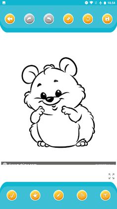 Hamster Cartoon Coloring - Screenshot 1