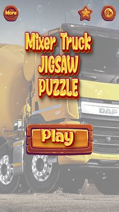 concrete mixer truck puzzle - Screenshot 1