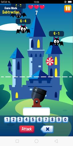 لعبة الرياضيات والخفافش - Screenshot 2