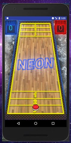 Neon Shuffle Board - Screenshot 3