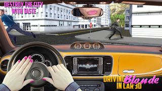 Driving Blonde Car 3D City Sim - Screenshot 2