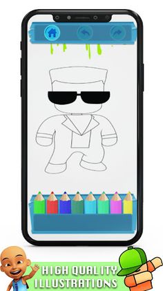 Upin Stumble coloring - Screenshot 2