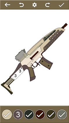 Guns Coloring by number Book - Screenshot 1