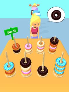 Donuts Sort Puzzle - Screenshot 1