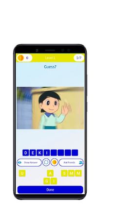 Blue cat robot cartoon quiz - Screenshot 1