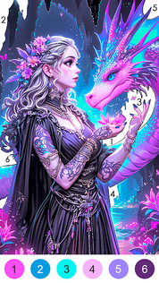 Fantasy Color-Paint By Number - Screenshot 3