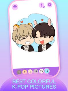 KPOP Chibi Coloring by Number - Screenshot 2