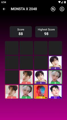 MONSTA X 2048 Game - Screenshot 4