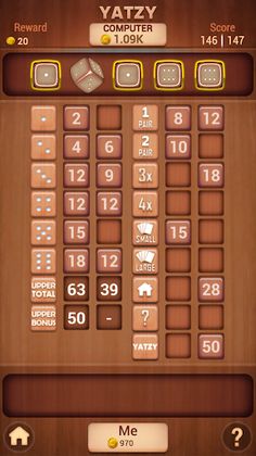 Yatzy Classic Dice Board game - Screenshot 2