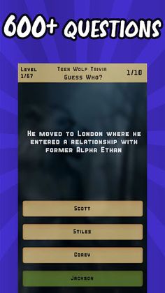 Teen Wolf Trivia Quiz - Screenshot 1
